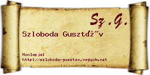 Szloboda Gusztáv névjegykártya