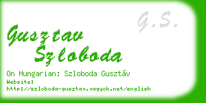 gusztav szloboda business card